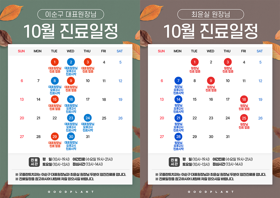 10월진료안내